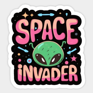 Space Invader Alien Space Sticker